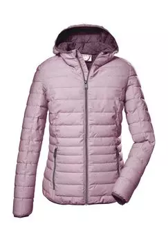 Стеганая куртка с капюшоном, ветронепроницаемая, женская killtec, цвет Powder Rose