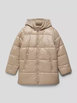 Стеганая куртка с карманами на молнии Only, бежевый