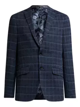 Стеганая куртка с клетчатым узором ETRO, синий