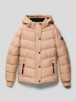 Стеганая куртка с лейблом-нашивкой модель "Аломи" CARS JEANS, песочный