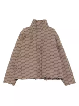 Стеганая куртка с логотипом BALENCIAGA, коричневый