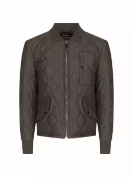 Стеганая куртка с логотипом Dolce&Gabbana, зелёный