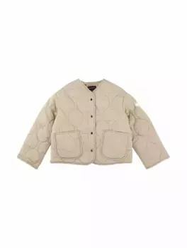 Стеганая куртка с логотипом EMPORIO ARMANI, бежевый
