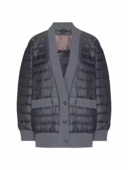 Стеганая куртка с логотипом Herno, синий