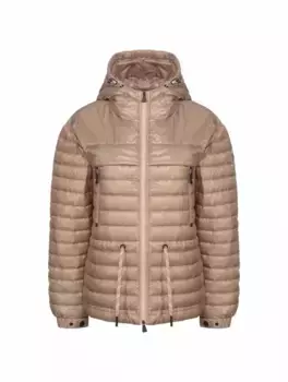 Стеганая куртка с логотипом Moncler, бежевый