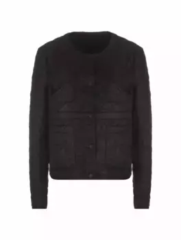 Стеганая куртка с логотипом Moncler, черный