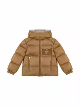 Стеганая куртка с логотипом Moncler, коричневый
