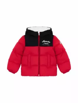 Стеганая куртка с логотипом Moncler, красный