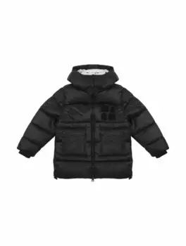 Стеганая куртка с логотипом MSGM, черный