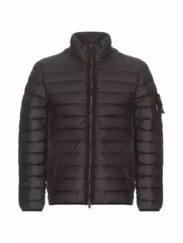 Стеганая куртка с логотипом Stone Island, черный