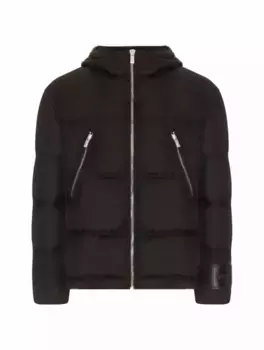 Стеганая куртка с логотипом Versace, черный