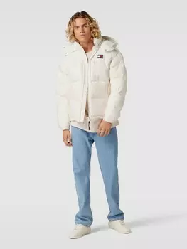 Стеганая куртка с нашивкой-лейблом модель «АЛАСКА» Tommy Jeans, молочный