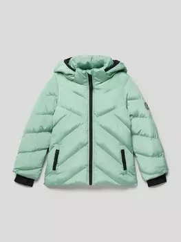 Стеганая куртка с нашивкой-лейблом модель "Меагон" CARS JEANS, мятный