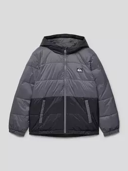 Стеганая куртка с нашивкой-лейблом Quiksilver, графит