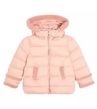 Стеганая куртка с отделкой из искусственного меха Tartine Et Chocolat, розовый