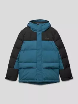 Стеганая куртка с принтом этикетки Killtec, цвет морской волны