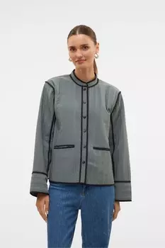 Стеганая куртка с принтом в стиле пэчворк Vero Moda, зеленый