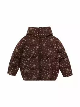 Стеганая куртка с принтом звезд Gucci, коричневый