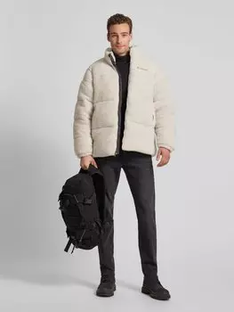 Стеганая куртка с пришитыми этикетками COLUMBIA, кремовый