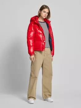 Стеганая куртка с пришитыми этикетками Tommy Jeans, красный