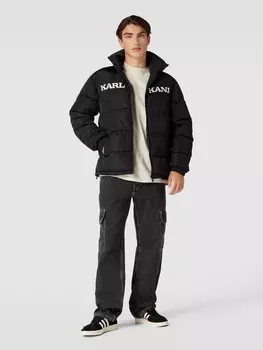 Стеганая куртка с пришивной этикеткой KARL KANI, черный