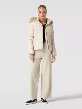 Стеганая куртка с пришивной этикеткой Tommy Jeans, молочный