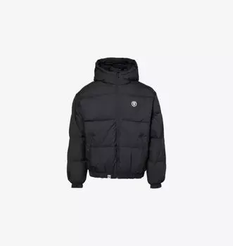 Стеганая куртка с пуховым наполнителем и логотипом-нашивкой Aape, черный
