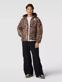 Стеганая куртка с узором по всей поверхности KARL KANI, шоколадный