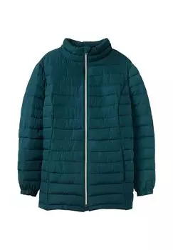 Стеганая куртка с воротником стойкой и разделительными швами sheego, цвет Tiefgrn