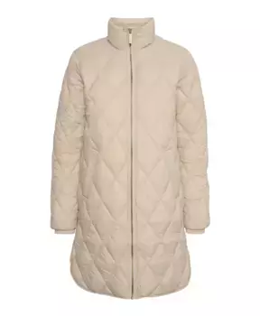 Стеганая куртка с воротником стойкой овсяная Part Two, бежевый