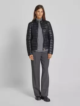 Стеганая куртка с воротником-стойкой Patrizia Pepe, черный