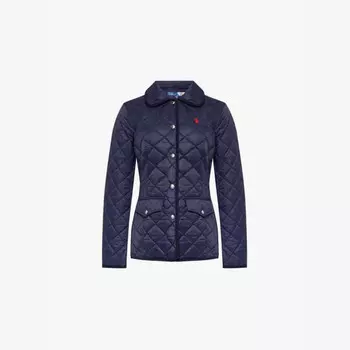 Стеганая куртка с вышитым логотипом Polo Ralph Lauren, синий