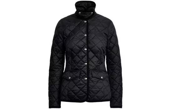 Стеганая куртка с вышивкой Polo Polo Polo Ralph Lauren, черный