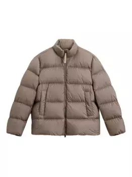 Стеганая куртка с высоким воротом WOOLRICH, коричневый