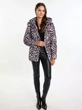 Стеганая куртка с зебровым принтом Faina, фиолетовый
