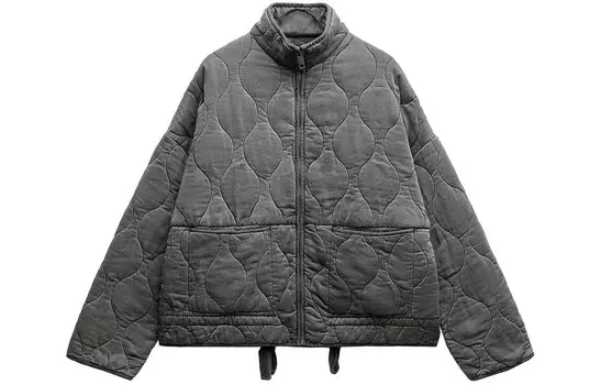 Стеганая куртка серии ZW женская серая Zara