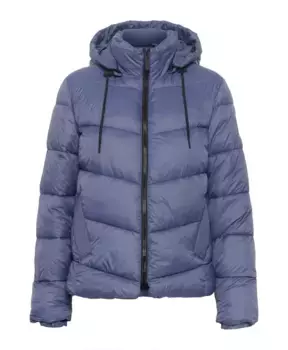 Стеганая куртка синего цвета индиго Kaffe, синий