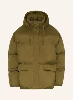 Стеганая куртка со съемным капюшоном CLOSED, хаки