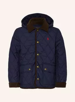 Стеганая куртка со съемным капюшоном Polo Ralph Lauren, синий