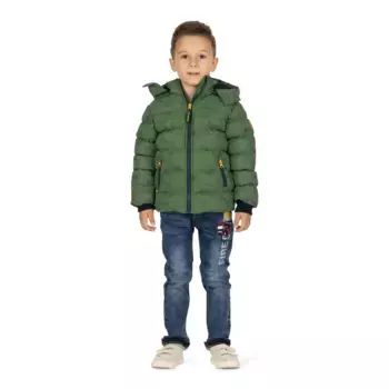 Стеганая куртка СОЛЬ И ПЕРЕЦ «Динопринт», со светоотражающим принтом Salt And Pepper, зеленый