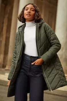 Стеганая куртка средней длины Friends Like These, зеленый