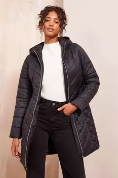 Стеганая куртка средней длины Friends Like These, черный