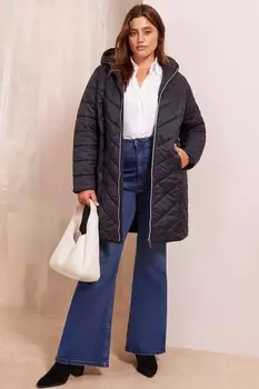 Стеганая куртка средней длины Friends Like These, черный