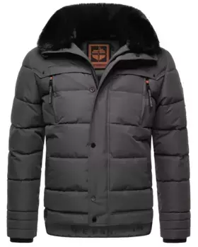 Стеганая куртка Stone Harbor "Witas", с капюшоном, стеганая мужская зимняя куртка со съемным капюшоном Stone Harbour, антрацит