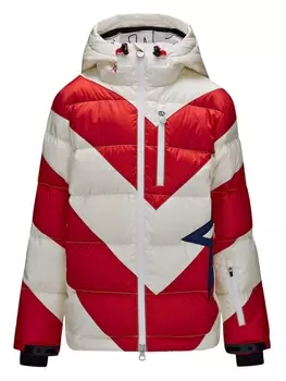 Стеганая куртка Super Mojo с капюшоном Perfect Moment Kids, белый