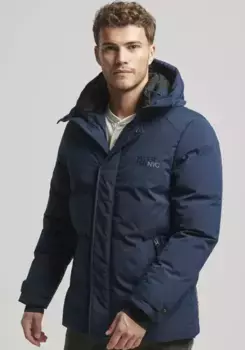 Стеганая куртка Superdry "CITY PADDED HOODED WIND PARKA", цвет Eclipse Navy