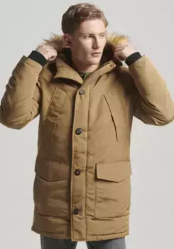 Стеганая куртка Superdry "EVEREST FAUX FUR HOODED PARKA", цвет Sandstone Brown
