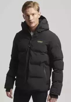 Стеганая куртка Superdry "HOODED BOXY PUFFER JACKET", черный
