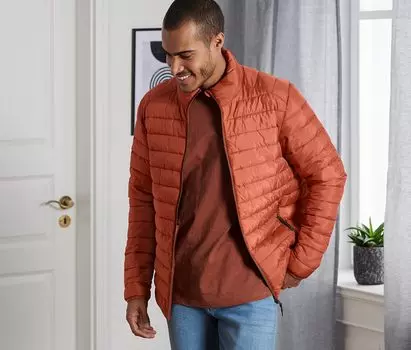 Стеганая куртка Tchibo, оранжевый