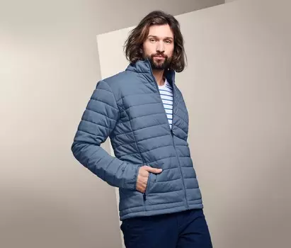 Стеганая куртка Tchibo, светло-синий